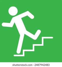 Emergency Exit Sign Set Vector Illustration