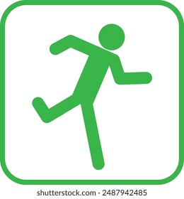 Emergency Exit Sign Set Vector Illustration