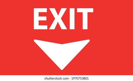 Emergency Exit sign and symbol. Usage for label, banner.
Vector design EPS 10.