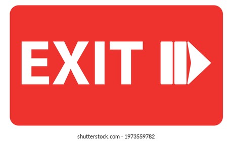 Emergency Exit sign and symbol. Usage for label, banner. Vector EPS  10.