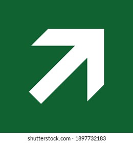 Emergency exit sign symbol vector green white