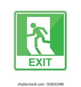 Emergency exit Sign. Vector