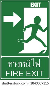 Emergency exit sign ,vector design