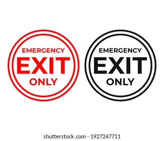 Emergency Exit Sign In Vector, Easy To Use And Print Design Templates