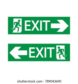 Emergency Exit Sign Vector Icon Stock Vector (Royalty Free) 789043690 ...