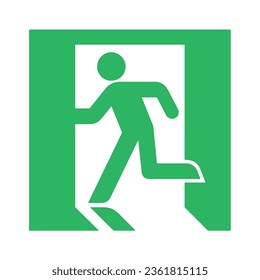 emergency exit sign , vector illustration