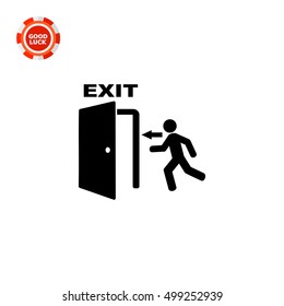 Emergency exit simple icon