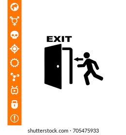 Emergency exit simple icon