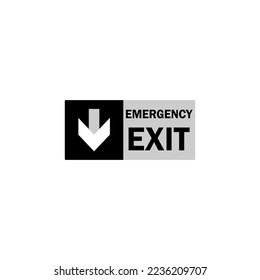 diseño de estilo de salida de emergencia. ilustración vectorial de salida de emergencia. aislado de fondo blanco.
