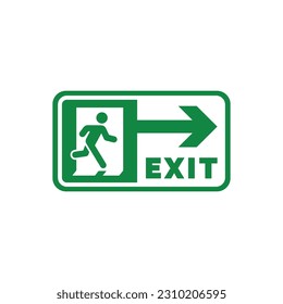 Emergency exit symbol icon isolated on white background