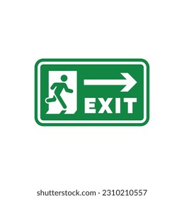 Emergency exit symbol icon isolated on white background