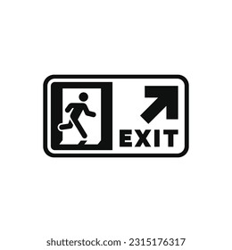 Emergency exit symbol icon isolated on white background