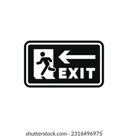 Emergency exit symbol icon isolated on white background