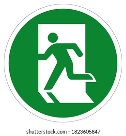 Emergency Exit Symbol Sign, Vector Illustration, Isolate On White Background Label. EPS10