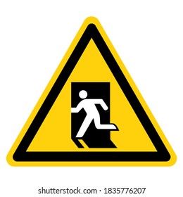 Emergency Exit Symbol Sign, Vector Illustration, Isolate On White Background Label. EPS10