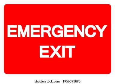 Emergency Exit Symbol Sign Vector Illustration Stock Vector (Royalty ...