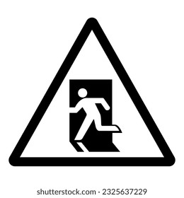 Emergency Exit Symbol Sign, Vector Illustration, Isolate On White Background Label. EPS10