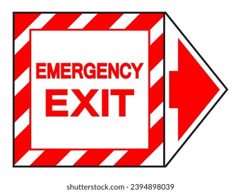 Emergency Exit Symbol Sign, Vector Illustration, Isolate On White Background Label. EPS10
