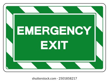 Emergency Exit Symbol Sign, Vector Illustration, Isolate On White Background Label.EPS10 