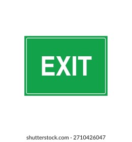 EMERGENCY EXIT Universal Egress Identification Sign - Obligatory Escape Route Marker Vector File Template