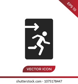 Emergency exit vector icon