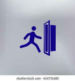 Emergency exit vector icon
