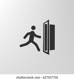 Emergency exit vector icon