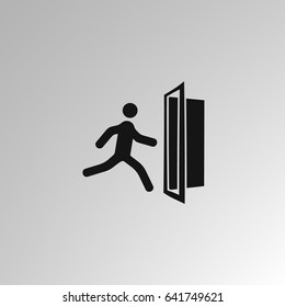 Emergency exit vector icon