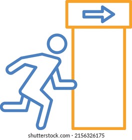 Emergency Exit vector icon. Can be used for printing, mobile and web applications.