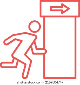 Emergency Exit vector icon. Can be used for printing, mobile and web applications.