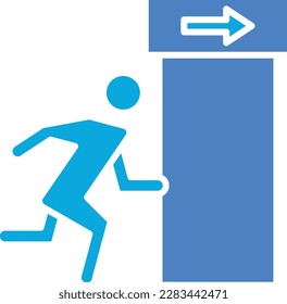 Emergency Exit vector icon. Can be used for printing, mobile and web applications.