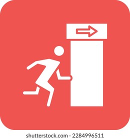 Emergency Exit vector icon. Can be used for printing, mobile and web applications.