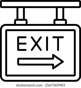 Emergency Exit vector icon. Can be used for printing, mobile and web applications.