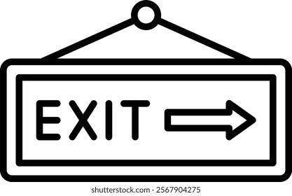 Emergency Exit vector icon. Can be used for printing, mobile and web applications.