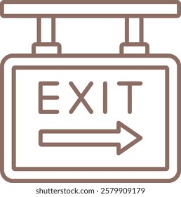 Emergency Exit vector icon. Can be used for printing, mobile and web applications.