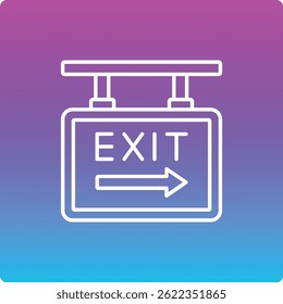 Icono de Vector de salida de emergencia. Se puede utilizar para aplicaciones de impresión, móviles y de Web.