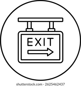 Emergency Exit vector icon. Can be used for printing, mobile and web applications.