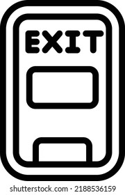Emergency exit Vector Icon Design Illustration