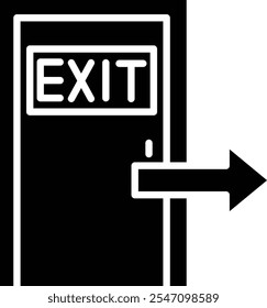 Emergency Exit Vector Illustration Detailed Icon