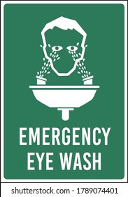 emergency eye wash sign safety icon vector shower