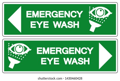 Emergency Eye Wash Symbol Sign, Vector Illustration, Isolate On White Background Label. EPS10