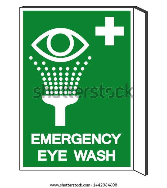Emergency Eye Wash Symbol Sign,\
Vector Illustration, Isolate On White Background Label.\
EPS10