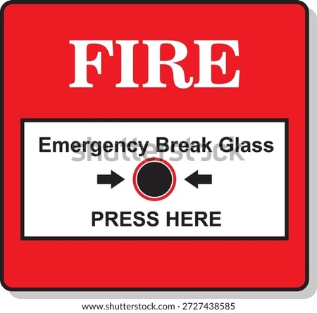 Emergency Fire Alarm Call Point with Break Glass
