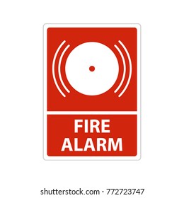 Notfeuermeldezeichen. Vektorgrafik einzeln auf weißem Hintergrund