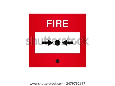Emergency Fire Alarm System. Vector Illustration Isolated on White Background. 