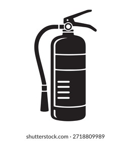 Ilustração do vetor do extintor de controle de incêndio de emergência design limpo mínimo