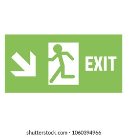 Emergency fire exit door and exit door
