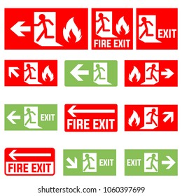 Emergency Fire Exit Door Exit Door Stock Vector (Royalty Free ...