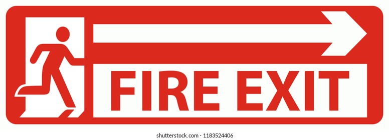 Emergency Fire Exit Door Exit Door Stock Vector (Royalty Free ...