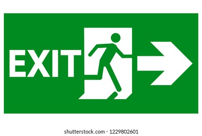 Similar Images, Stock Photos & Vectors of EMERGENCY EXIT SIGN LEFT SIDE ...